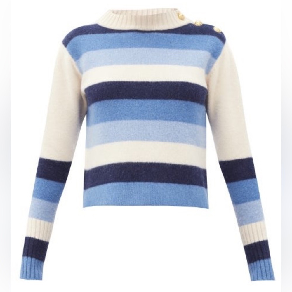 Wales Bonner Blue Stripe Wool Sweater Small